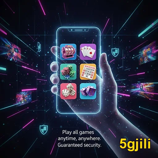 User enjoying casino games on 5gjili mobile app